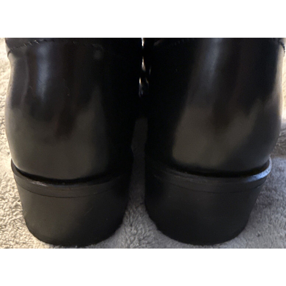 VTG Long Haul Men's Black Leather Oil Resistant Western Cowboy Boots Size 9.5M - Picture 6 of 8